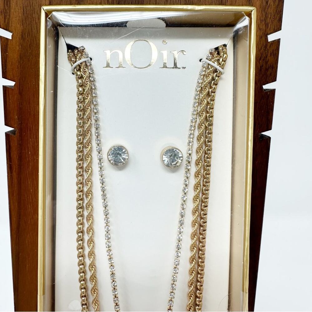 NOIR JEWELRY Necklace/Earring Set NWT - Picture 2 of 5